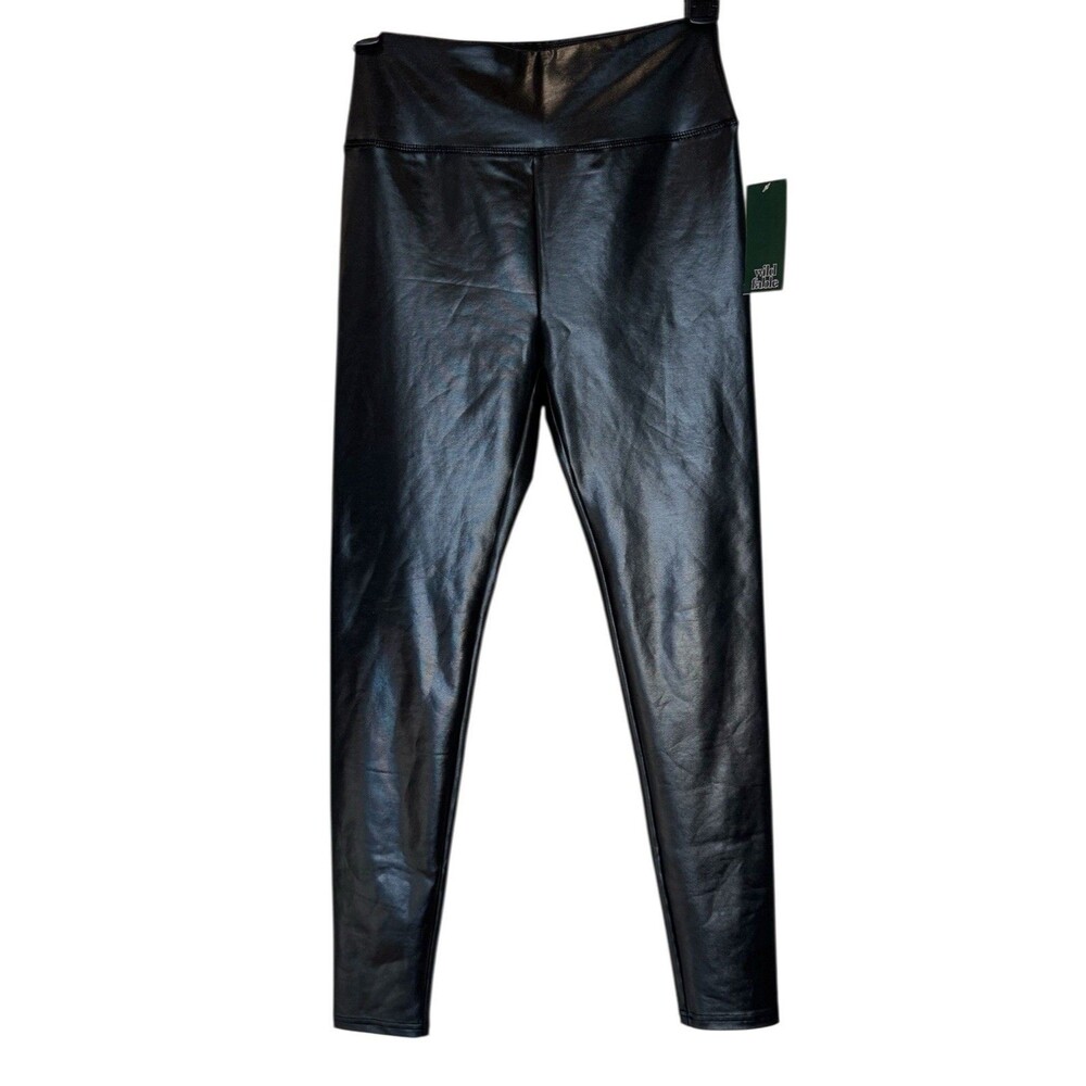 Women’s Wild Fable Black Faux Leather Leggings Size XS NWT